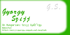 gyorgy szijj business card
